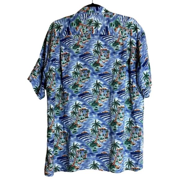 Vintage Pineapple Connection Shirt Men Medium Multi Palm Tree Collared Button-Up - Picture 2 of 10